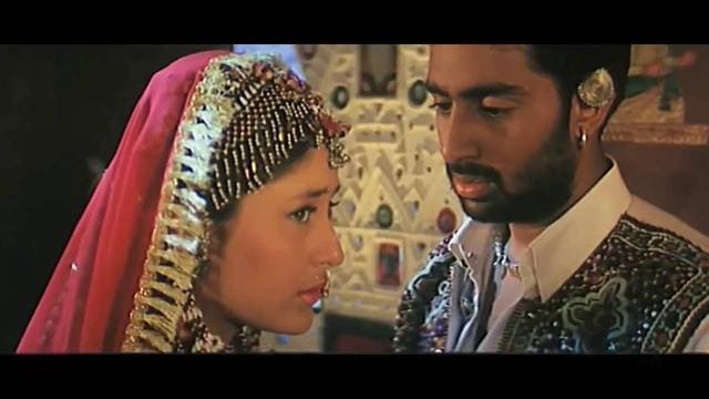 A still from the film Refugee with Abhishek Bachchan with the earring in his left ear. A still from the film Refugee with Abhishek Bachchan with the earring in his left ear.