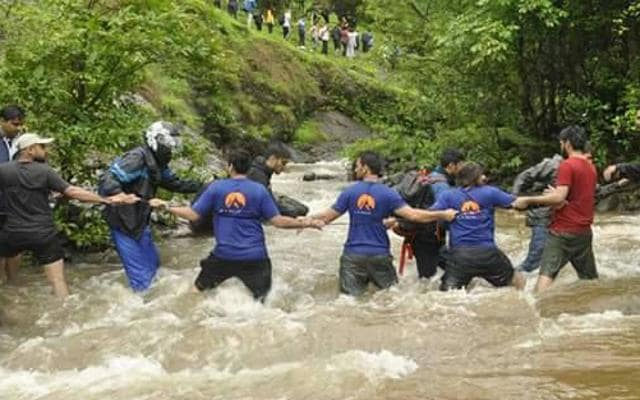On Tuesday, two people died near the Devkund waterfalls after being pulled into an overflowing stream. (HT) On Tuesday, two people died near the Devkund waterfalls after being pulled into an overflowing stream. (HT)