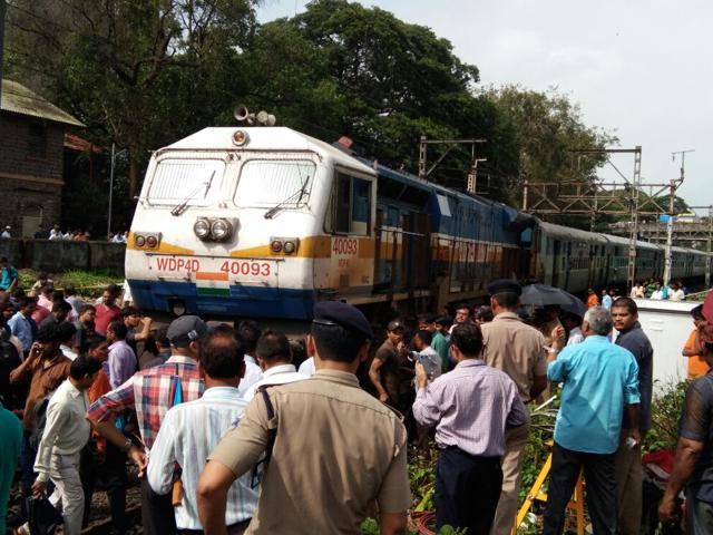 According to railway sources, the incident took place when the train was changing tracks. (HT) According to railway sources, the incident took place when the train was changing tracks. (HT)