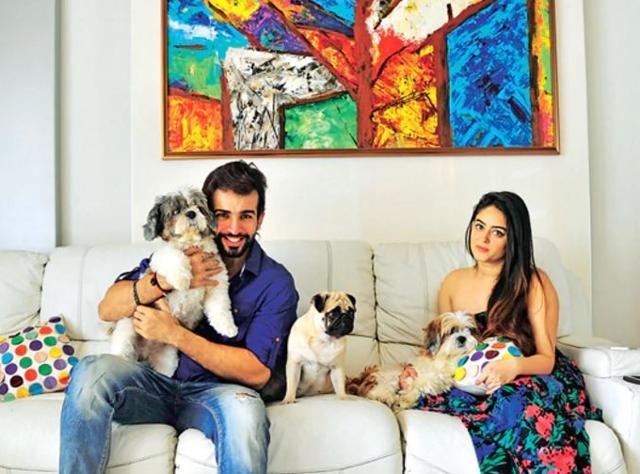 Mahhi Vij and Jay Bhanushali’s space in Goregaon is quite spacious. (Vidya Subramanian)