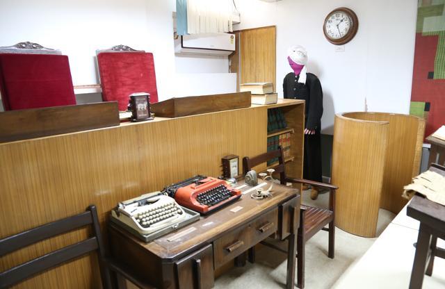 A scene of a court room at High Court Museum, Chandigarh. (Sanjeev Sharma/HT)