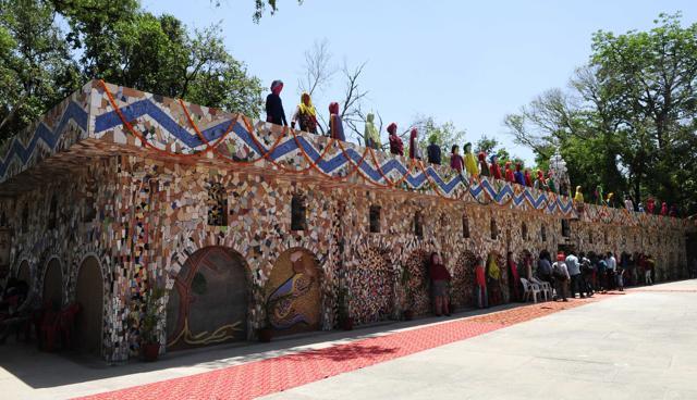 Outside view of Dolls Museum at Rock Garden in Chandigarh. (Keshav Singh/HT Photo)