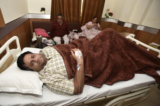 Divesh Malhotra had typhoid as well as abscess in liver. (Burhaan Kinu/HT PHOTO) Divesh Malhotra had typhoid as well as abscess in liver. (Burhaan Kinu/HT PHOTO)