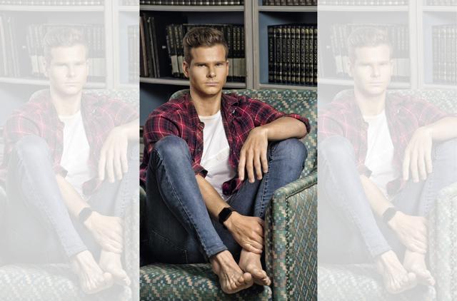 A natural in front of the camera, Steve could well have been a model ! Here Steve is wearing a shirt over a white T-shirt from Zara over his Diesel jeans (Subi Samuel) A natural in front of the camera, Steve could well have been a model ! Here Steve is wearing a shirt over a white T-shirt from Zara over his Diesel jeans (Subi Samuel)