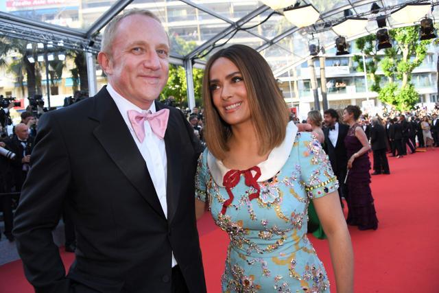 Mexican-Lebanese actor Salma Hayek (R) and her husband Francois-Henri Pinault pose as they arrive on May 23, 2017, for the '70th Anniversary' ceremony of the Cannes Film Festival in Cannes. (AFP) Mexican-Lebanese actor Salma Hayek (R) and her husband Francois-Henri Pinault pose as they arrive on May 23, 2017, for the '70th Anniversary' ceremony of the Cannes Film Festival in Cannes. (AFP)