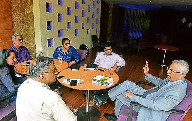 Jayant Umranikar during interaction with HT team in Pune, India, on Tuesday, June 13, 2017. (Pratham Gokhale/HT PHOTO) Jayant Umranikar during interaction with HT team in Pune, India, on Tuesday, June 13, 2017. (Pratham Gokhale/HT PHOTO)