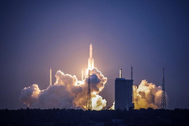The Long March-5 Y2 rocket takes off from Wenchang Satellite Launch Center in Wenchang, Hainan Province, China. (Reuters)