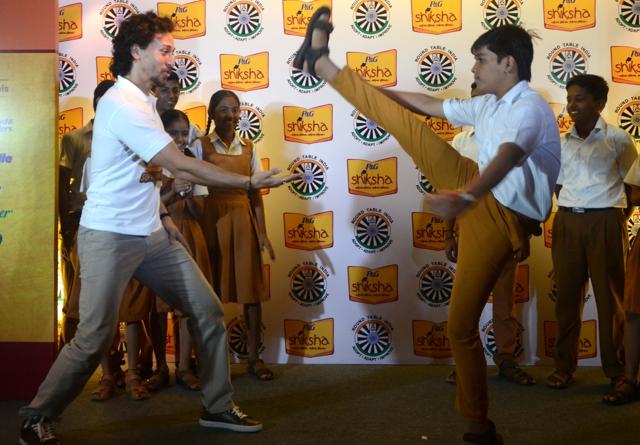 Tiger Shroff during a P&G Shiksha programme in Mumbai on June 30. (IANS) Tiger Shroff during a P&G Shiksha programme in Mumbai on June 30. (IANS)