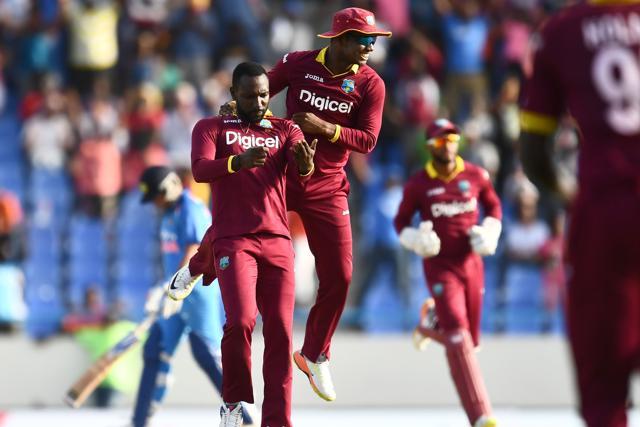 Kesrick Williams and Jason Holder bowled well in the death overs as India fell short by 11 runs. (AFP) Kesrick Williams and Jason Holder bowled well in the death overs as India fell short by 11 runs. (AFP)