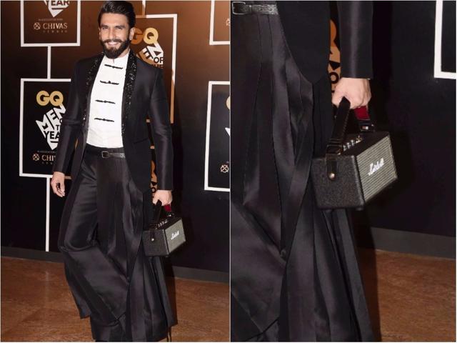 Ranveer used a boom-box to compliment his look. Ranveer used a boom-box to compliment his look.