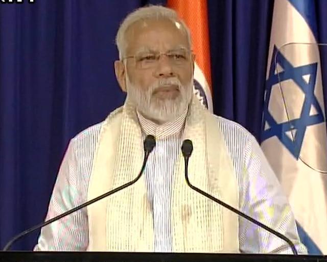 Prime Minister Narendra Modi speaks during joint statement with Israeli counterpart Benjamin Netanyahu. (ANI ) Prime Minister Narendra Modi speaks during joint statement with Israeli counterpart Benjamin Netanyahu. (ANI )