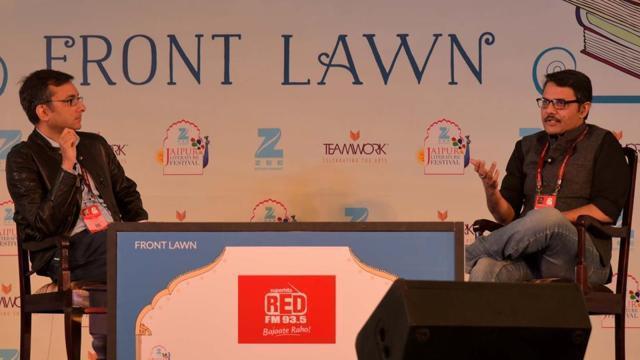 Neelesh Misra during the session, The Kahaani Connection: Story of My Stories at the Jaipur Literature Festival 2017. (Prabhakar Sharma/HT Photo) Neelesh Misra during the session, The Kahaani Connection: Story of My Stories at the Jaipur Literature Festival 2017. (Prabhakar Sharma/HT Photo)