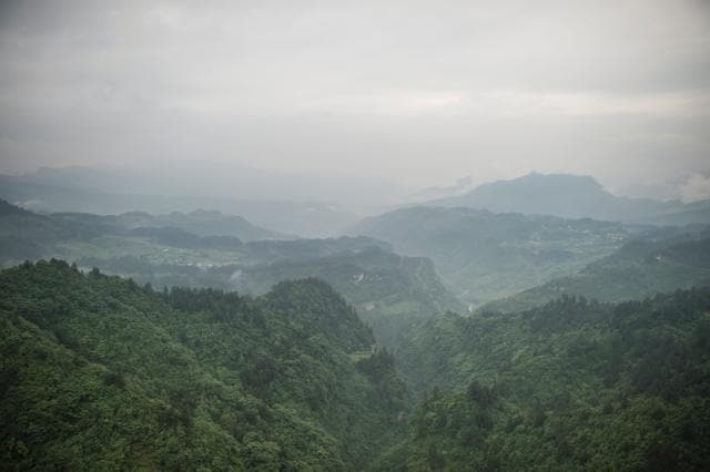 The view of the Ordovician park from the skywalk. (AFP/Fred Dufour)
