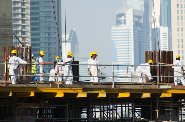 Labourers from South Asia in UAE. (Shutterstock)