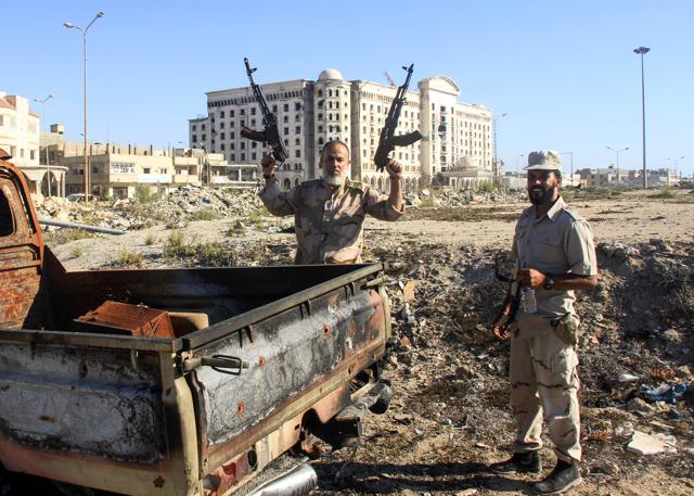 Members of the self-styled Libyan National Army, loyal to the country's east strongman Khalifa Haftar. (AFP) Members of the self-styled Libyan National Army, loyal to the country's east strongman Khalifa Haftar. (AFP)