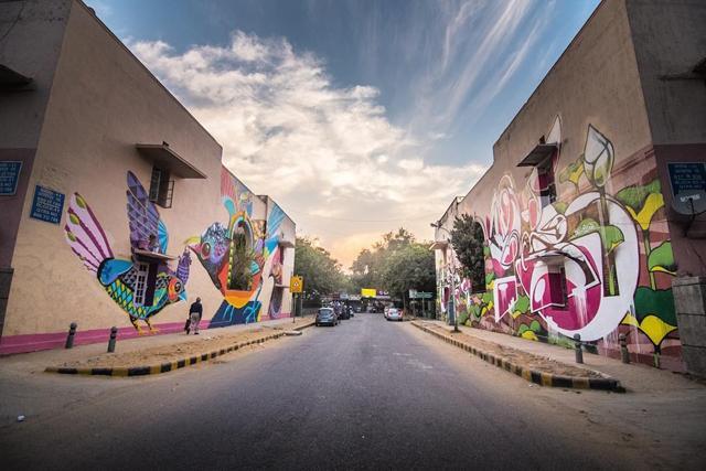 Murals in Lodhi Colony, Delhi. (Akshat Nauriyal, St+Art Foundation)