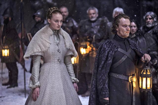 Sophie and Alfie Allen in a still from the controversial episode. (HBO)