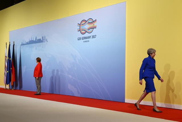 Britain's Prime Minister Theresa May arrives for the G20 leaders summit in Hamburg. (Reuters Photo) Britain's Prime Minister Theresa May arrives for the G20 leaders summit in Hamburg. (Reuters Photo)