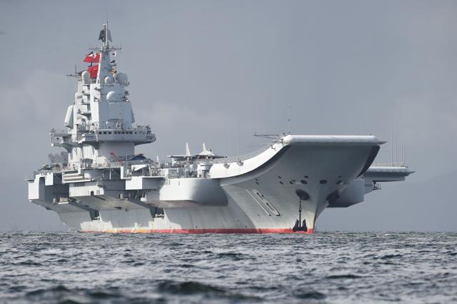 China's sole aircraft carrier, the Liaoning, arrives in Hong Kong waters on July 7, 2017, less than a week after a high-profile visit by president Xi Jinping. (AFP) China's sole aircraft carrier, the Liaoning, arrives in Hong Kong waters on July 7, 2017, less than a week after a high-profile visit by president Xi Jinping. (AFP)