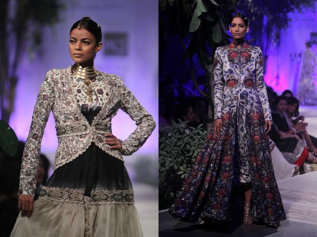 Anamika Khanna’s creation from a previous edition of fashion week. (Raajessh Kashyap/HT) Anamika Khanna’s creation from a previous edition of fashion week. (Raajessh Kashyap/HT)