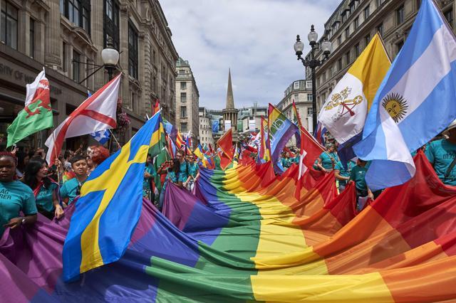 The annual Pride Parade in London. (AFP Photo) The annual Pride Parade in London. (AFP Photo)