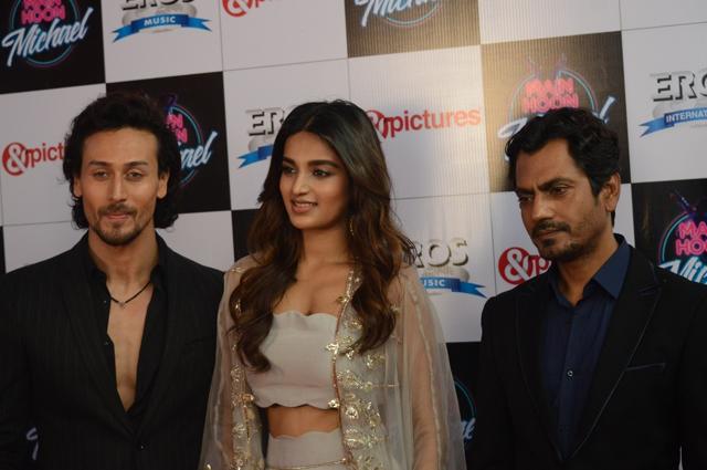 Actors Tiger Shroff, Nidhhi Agrawal and Nawazuddin Siddiqui promote Munna Michael in Mumbai. (IANS) Actors Tiger Shroff, Nidhhi Agrawal and Nawazuddin Siddiqui promote Munna Michael in Mumbai. (IANS)