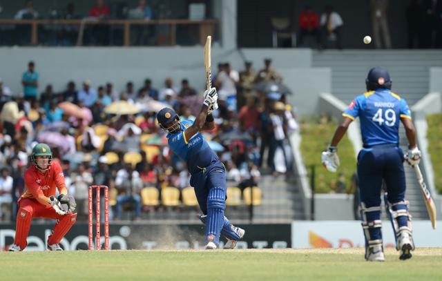 Sri Lanka’s openers Dhanushka Gunathilaka and Niroshan Dickwella registered a second consecutive 200-plus stand in ODIs, a record. (AFP)