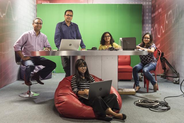 Team of boomlive.in at their Mumbai office. (Aalok Soni/HT PHOTO.)