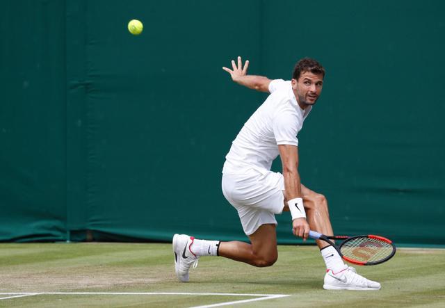 Grigor Dimitrov set-up a potential fourth round clash with Roger Federer after beating Israel’s Dudi Sela. (AFP) Grigor Dimitrov set-up a potential fourth round clash with Roger Federer after beating Israel’s Dudi Sela. (AFP)