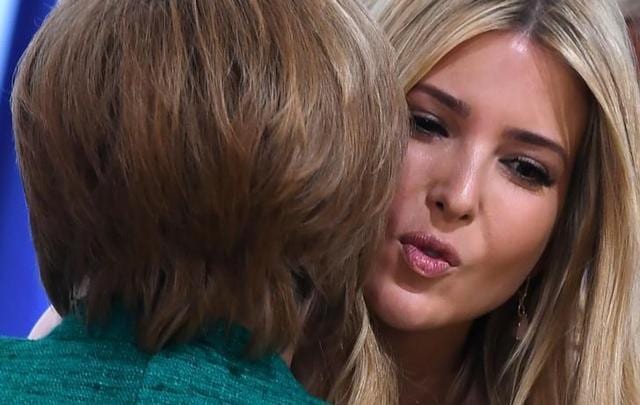 German Chancellor Angela Merkel greets Ivanka Trump, daughter of the US President, during the panel discussion "Launch Event Women's Entrepreneur Finance Initiative" on the second day of the G20 Summit in Hamburg, Germany. (Reuters) German Chancellor Angela Merkel greets Ivanka Trump, daughter of the US President, during the panel discussion "Launch Event Women's Entrepreneur Finance Initiative" on the second day of the G20 Summit in Hamburg, Germany. (Reuters)