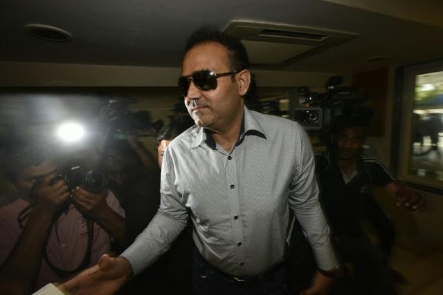 Virender Sehwag has arrived for the interview. (HT Photo/Kunal Patil) Virender Sehwag has arrived for the interview. (HT Photo/Kunal Patil)