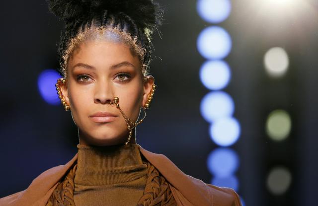 A model presents a creation by French designer Jean Paul Gaultier. (Reuters) A model presents a creation by French designer Jean Paul Gaultier. (Reuters)