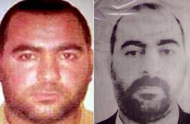 Combination of two pictures released by the US state department’s Bureau of Diplomatic Security (L) and by the Iraqi interior ministry allegedly shows photographs of Abu Bakr al-Baghdadi taken at an unknown location. (AFP File) Combination of two pictures released by the US state department’s Bureau of Diplomatic Security (L) and by the Iraqi interior ministry allegedly shows photographs of Abu Bakr al-Baghdadi taken at an unknown location. (AFP File)