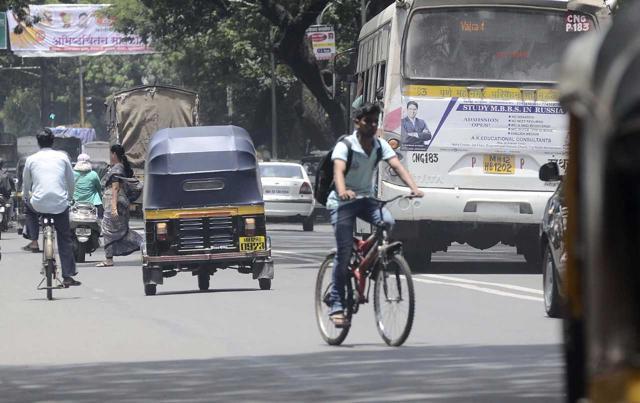 A cyclist crossing the road on a one way. (HT PHOTO) A cyclist crossing the road on a one way. (HT PHOTO)