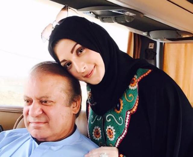 Nawaz Sharif and Maryam Nawaz. (Twitter)