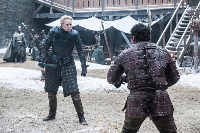 Brienne and Podrick spar. (HBO)
