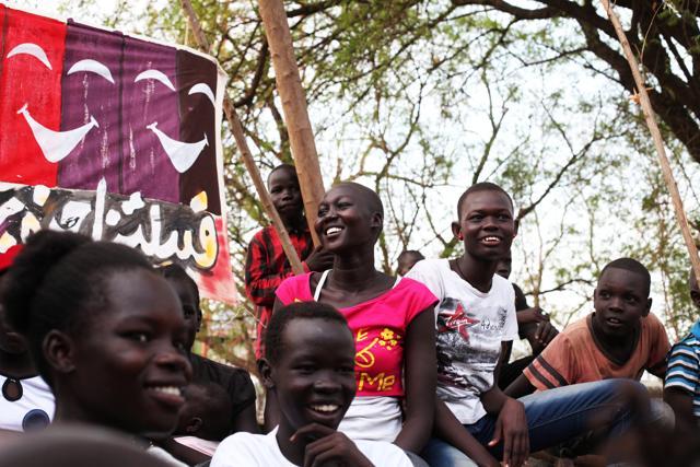 Youths attend an open mic event organised by Ana Taban at Aggrey Jaden Cultural Centre & Cinema, in Juba, South Sudan. (Andreea Campeanu / Reuters) Youths attend an open mic event organised by Ana Taban at Aggrey Jaden Cultural Centre & Cinema, in Juba, South Sudan. (Andreea Campeanu / Reuters)