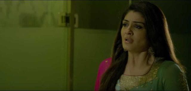 Raveena Tandon in a still from Shab. Raveena Tandon in a still from Shab.