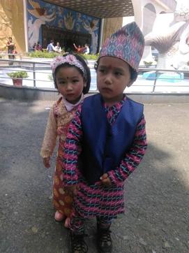 Ribhav Chettri (front) has not been to school for a month but what the three-year-old boy misses more is the internet because he cannot play games or watch videos. (HT Photo)