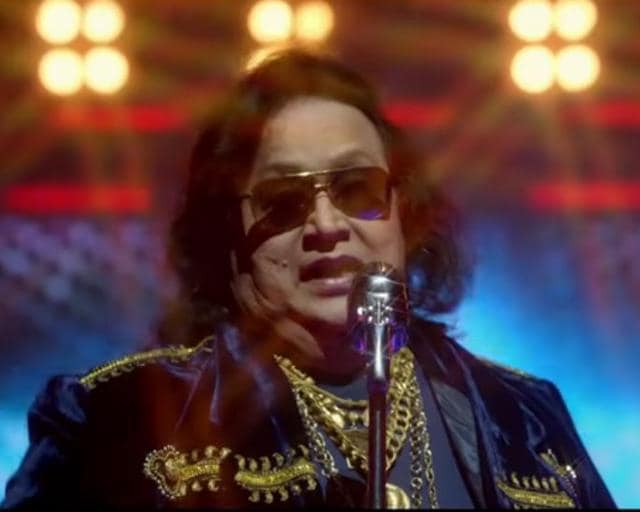 Bappi Lahiri in a still from the song.