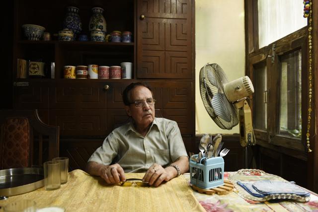 Bhushan Bazaz, Prem Nath Bazaz’s son at his home in Delhi. After Sheikh Abdullah came to power in Kashmir in 1947, Bazaz was externed to Delhi . (Saumya Khandelwal / HT Photo) Bhushan Bazaz, Prem Nath Bazaz’s son at his home in Delhi. After Sheikh Abdullah came to power in Kashmir in 1947, Bazaz was externed to Delhi . (Saumya Khandelwal / HT Photo)