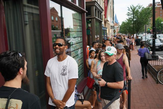 Fans queue to get inside the Game of Thrones pop-up bar . (Mandel Ngan/AFP) Fans queue to get inside the Game of Thrones pop-up bar . (Mandel Ngan/AFP)