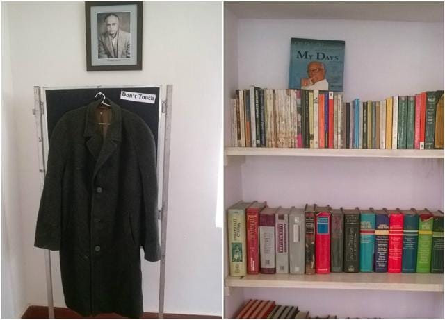RK Narayan’s memorabilia on display at the museum. (Right) His collection of books. (Nivedita Mishra/HT Photo) RK Narayan’s memorabilia on display at the museum. (Right) His collection of books. (Nivedita Mishra/HT Photo)
