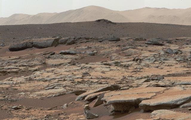 Photo released by Nasa on December 9, 2013 by the Curiosity rover shows a series of sedimentary deposits in the Glenelg area of Gale Crater on the red planet. (AFP) Photo released by Nasa on December 9, 2013 by the Curiosity rover shows a series of sedimentary deposits in the Glenelg area of Gale Crater on the red planet. (AFP)
