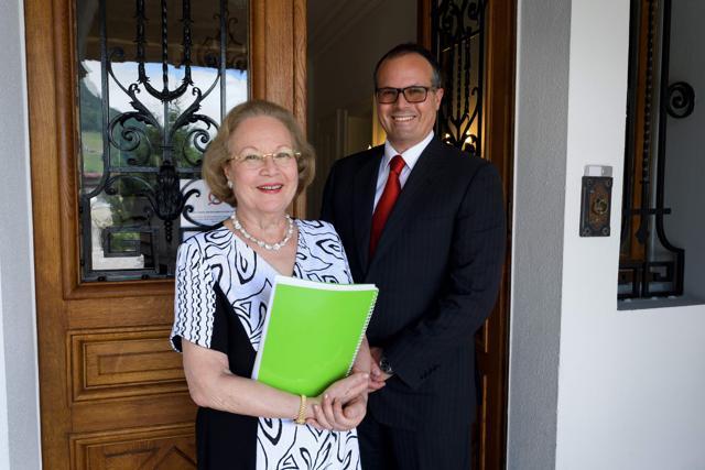 Directors of the Switzerland's last finishing school Institut Villa Pierrefeu, Viviane and her son Philippe Neri. (AFP) Directors of the Switzerland's last finishing school Institut Villa Pierrefeu, Viviane and her son Philippe Neri. (AFP)