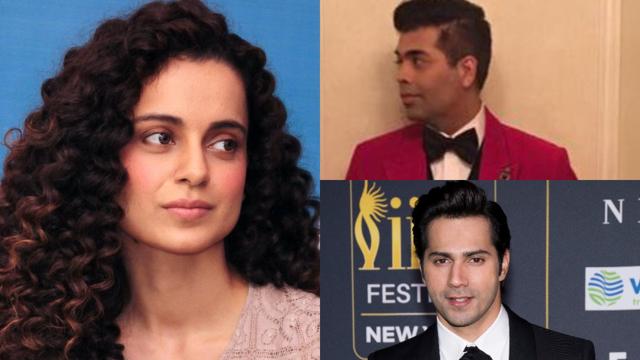Karan Johar and Varun Dhawan ganged up to take a jibe at Kangana Ranaut. (Agencies) Karan Johar and Varun Dhawan ganged up to take a jibe at Kangana Ranaut. (Agencies)