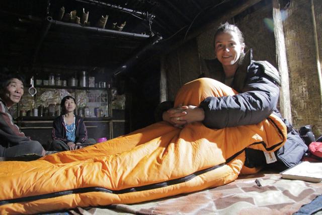 The author in Kormu and Mishing’s house in the Mathun valley. (Pictures courtesy Simon &amp; Schuster)