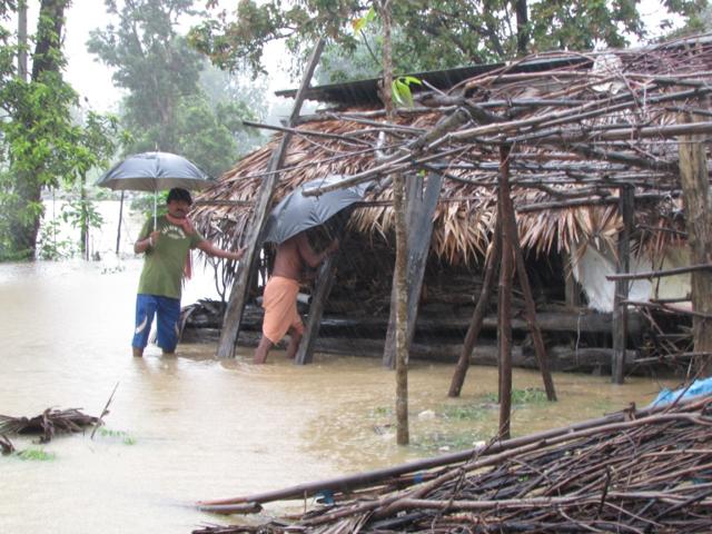 In Nabarangpur, at least 6,000 people have been evacuated, with the total number of people affected estimated 65,000 people affected by the flood situation. (Arabinda Mahapatra / HT Photo) In Nabarangpur, at least 6,000 people have been evacuated, with the total number of people affected estimated 65,000 people affected by the flood situation. (Arabinda Mahapatra / HT Photo)