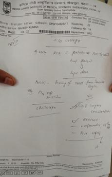 Patient Mahesh Kumar’s prescription Patient Mahesh Kumar’s prescription