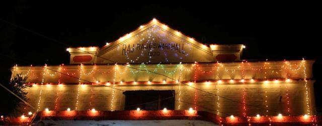 The decorated Raj Rajeswari Hall during Durga puja in 2016. (Bikram Sashanker)